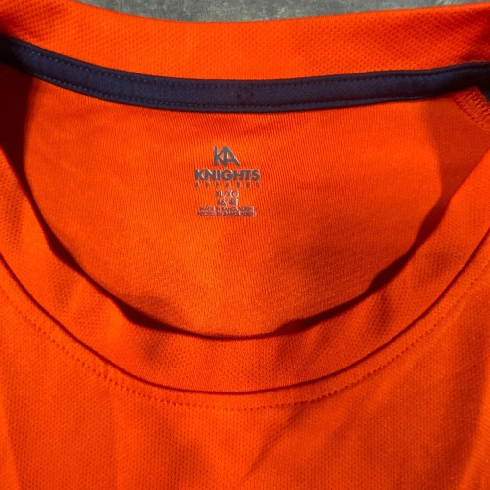 Syracuse Orange Workout Shirt Mens XL Two Tone Short Sleeve Wick Gym Active